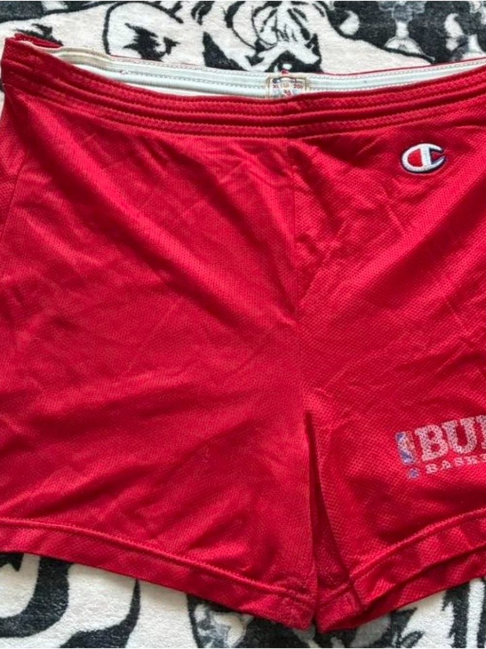 Champion Red Girls' Athletic Mesh Shorts